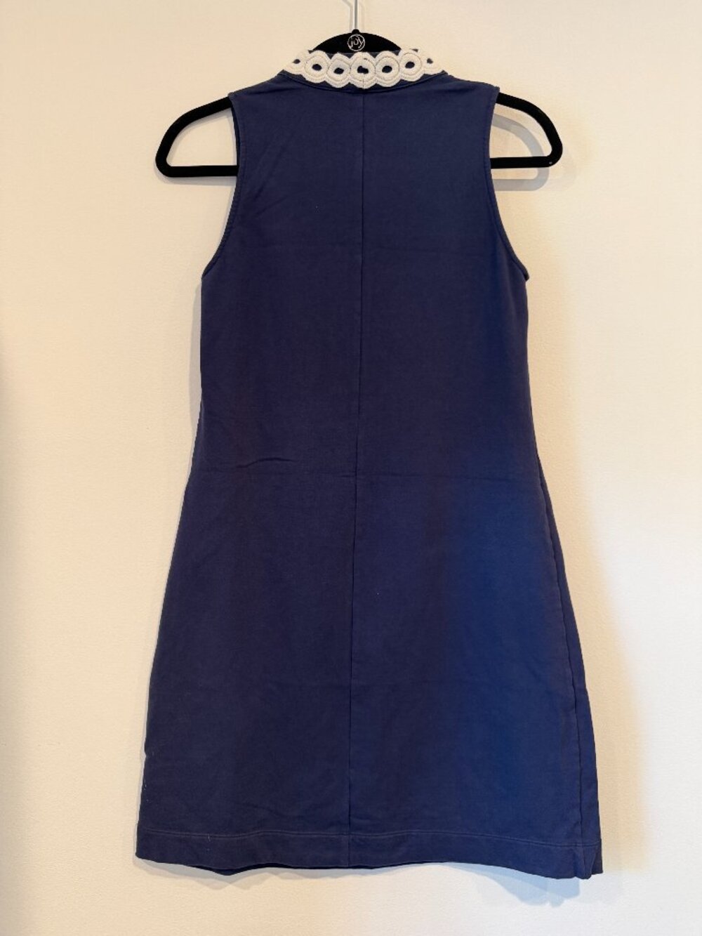 Lilly Pulitzer Callista High Collar Shift Dress in True Navy - Picture 3 of 6